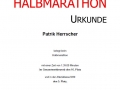 Urkunde Rothenburger Halbmarathon 2013